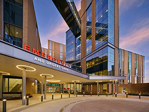 An image of the new Cincinnati Children's Emergency Department and Urgent Care entrance.